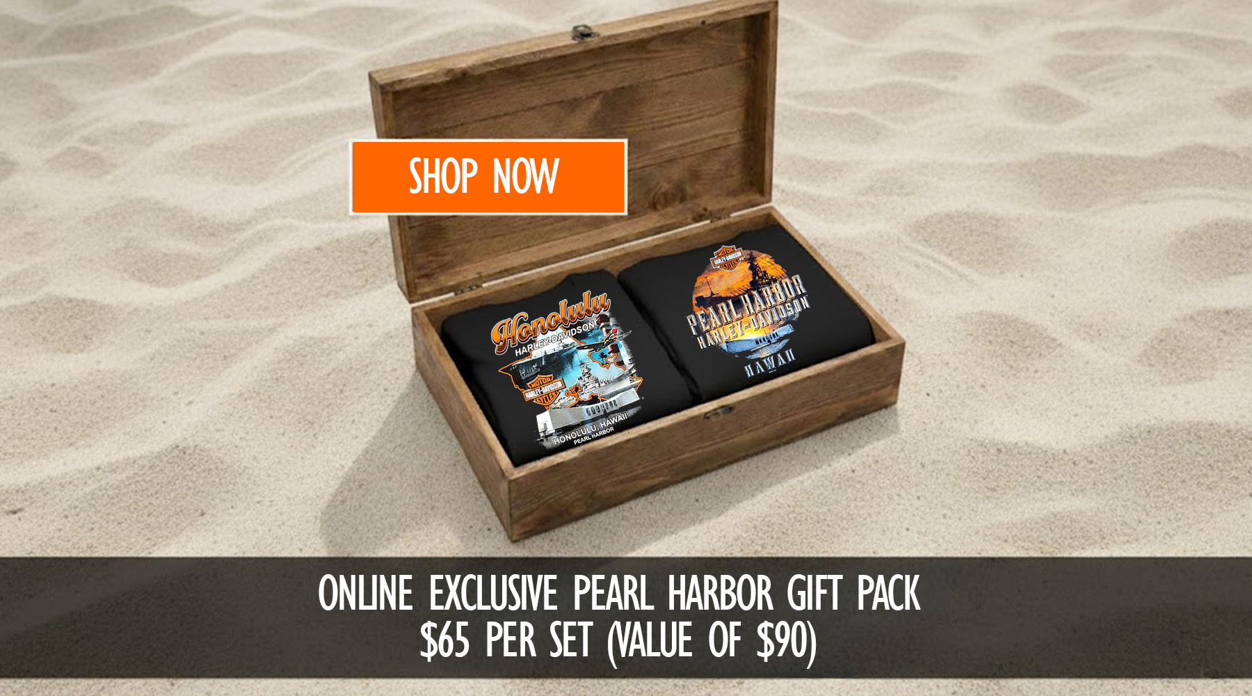 Harley-Davidson Men's Pearl Harbor Double-Tee Bundle (Gift Pack)