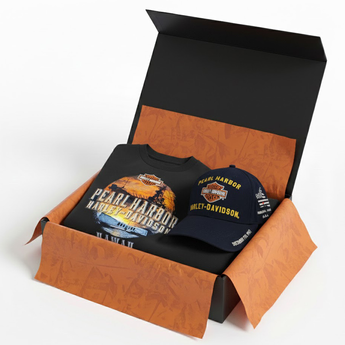 Harley-Davidson Men's Pearl Harbor Remember T-Shirt & Navy Cap Set