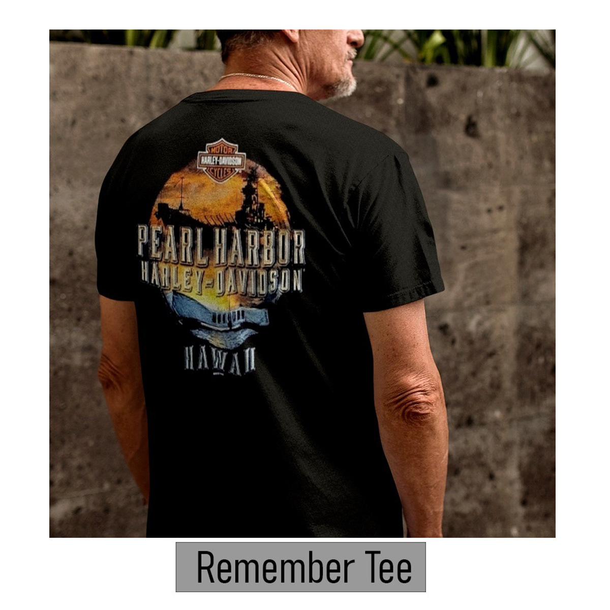 Exclusive Pacific Harley-Davidson Hawaii t-shirt. Harley-Davidson Men's Pearl Harbor Collage T-shirt. 100% cotton tradition t-shirt. Hawaii exclusive design Pearl Harbor, Honolulu. Available in size M - 5XL. 