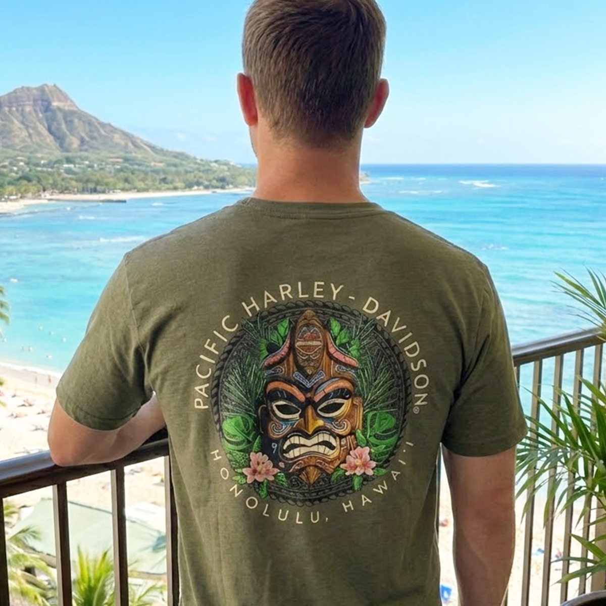 Harley-Davidson Men's Tiki Mask T-Shirt