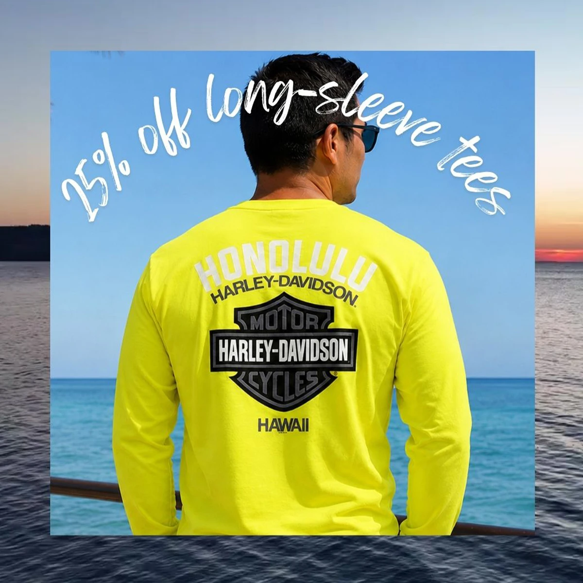 Harley-Davidson Men's Flag Fly Long Sleeve T-Shirt. 100% cotton traditional shirt. 