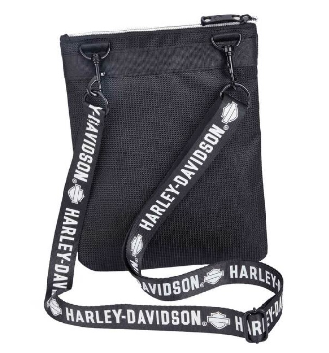 Harley-Davidson Rubber H-D Crossbody Sling Purse Black/Off White