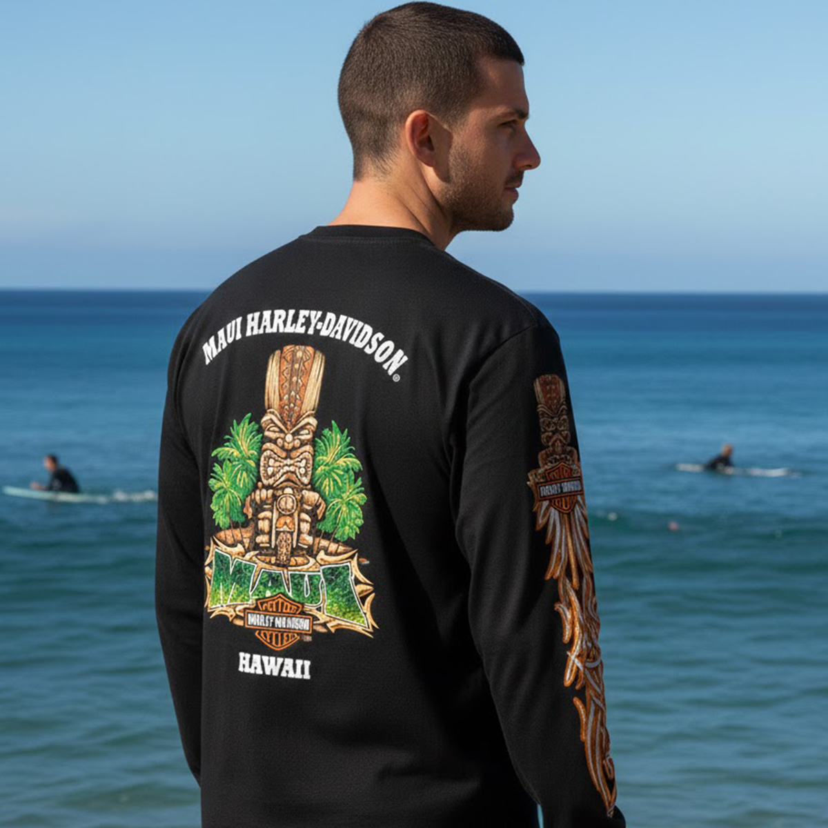 Harley-Davidson Men's Maui Tiki Guy Long Sleeve T-Shirt