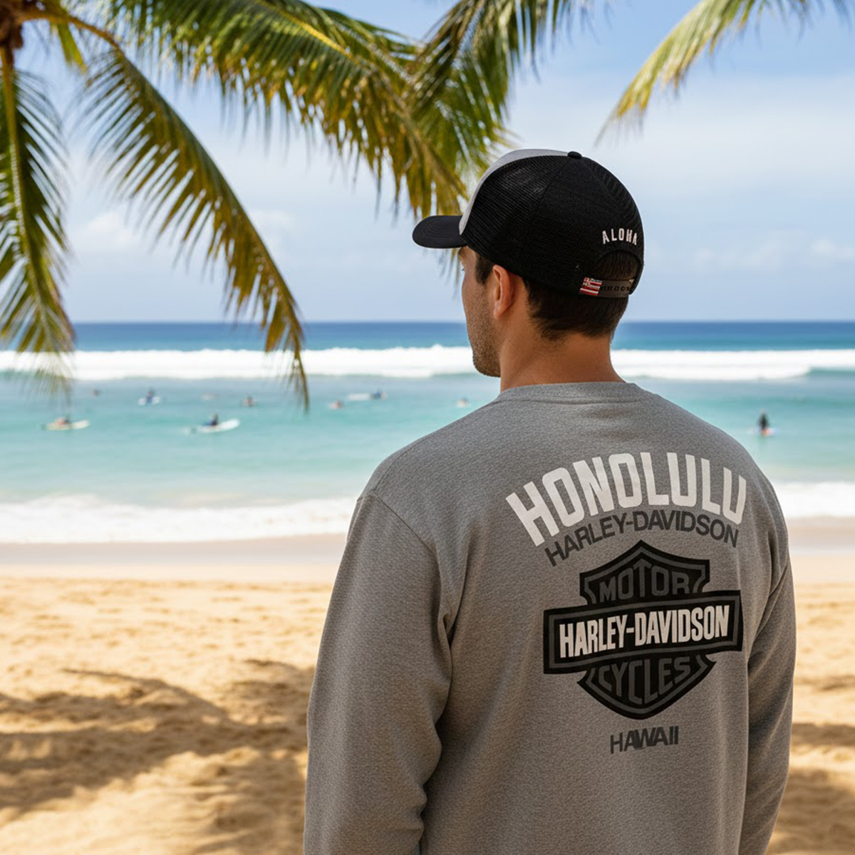 Harley-Davidson Men's HD Original Long Sleeve Grey T-Shirt