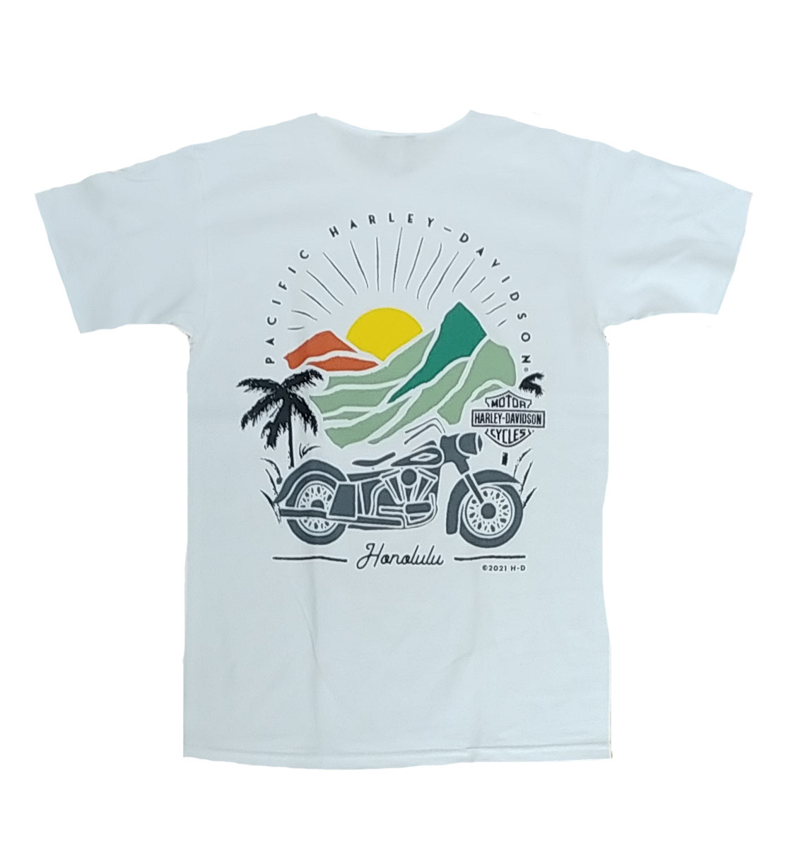 Harley-Davidson Men's Mountain Sunset White T-Shirt
