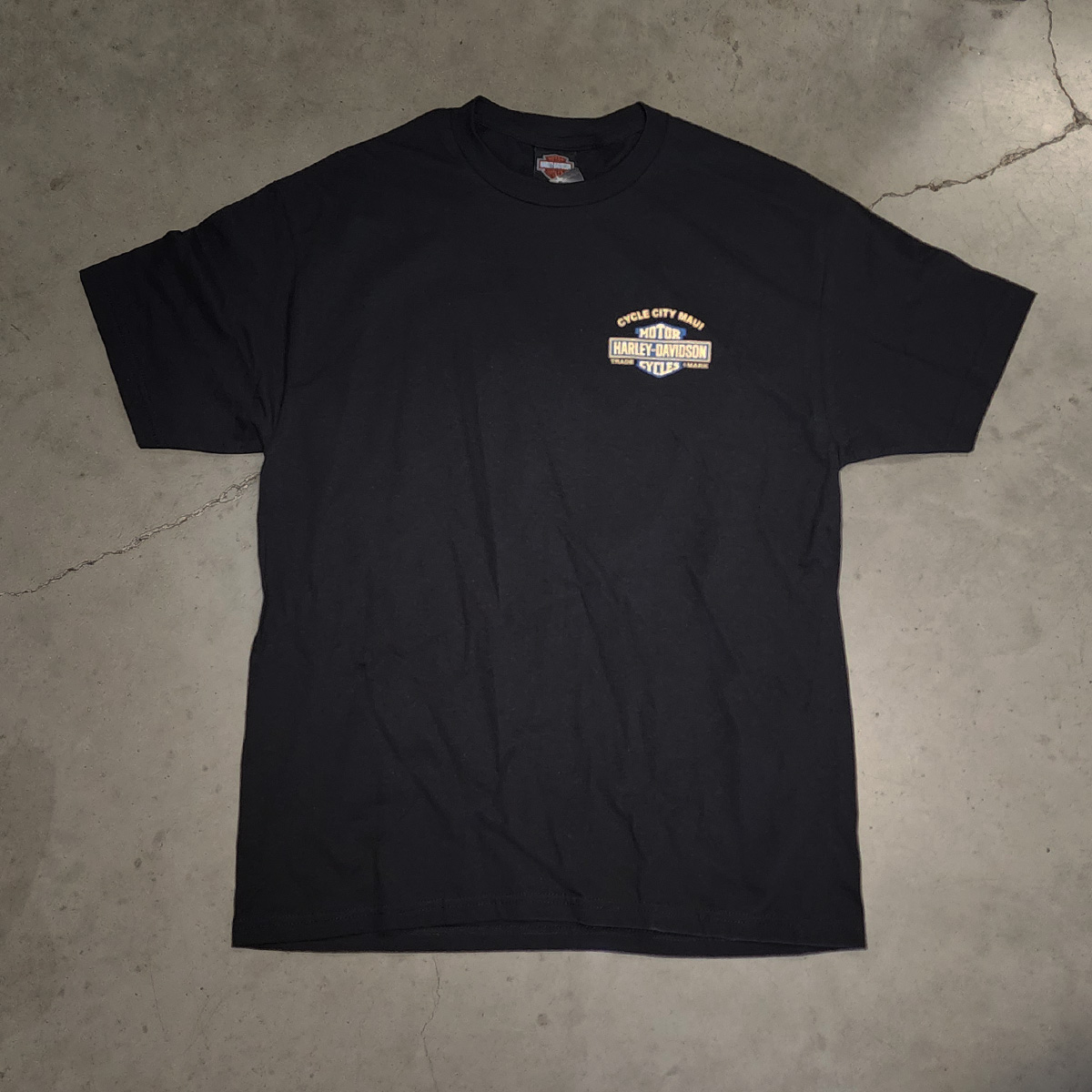Harley-Davidson Men's Maui Patchwork T-Shirt – Black | Maui H-D Hawaii