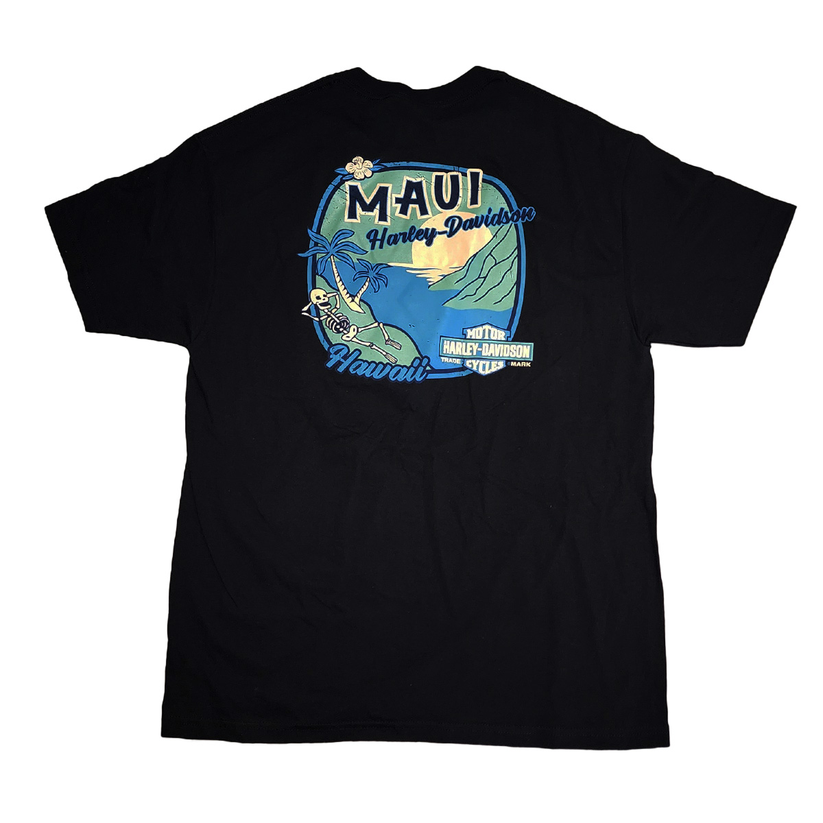 Harley-Davidson Men's Maui Patchwork T-Shirt – Black | Maui H-D Hawaii