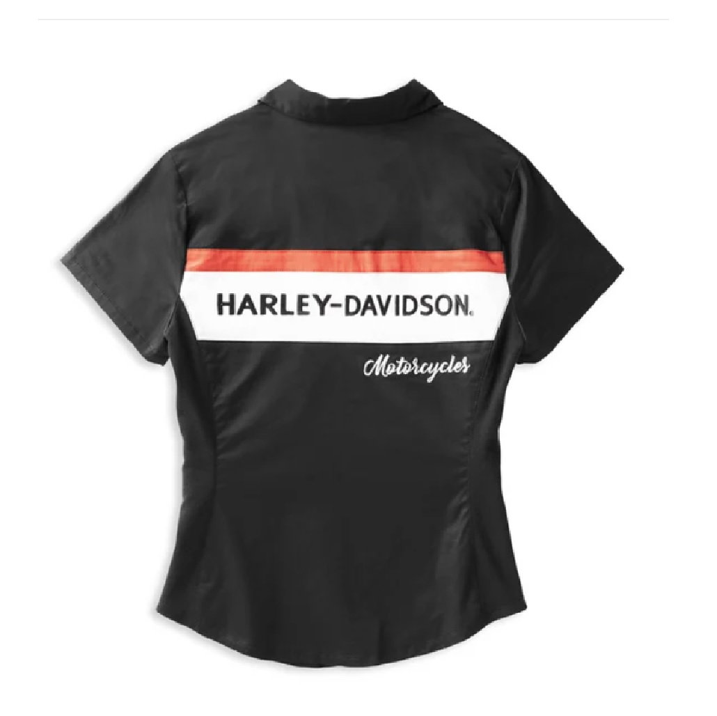 Harley-Davidson Women's Crew Stripe Zip Front Shirt