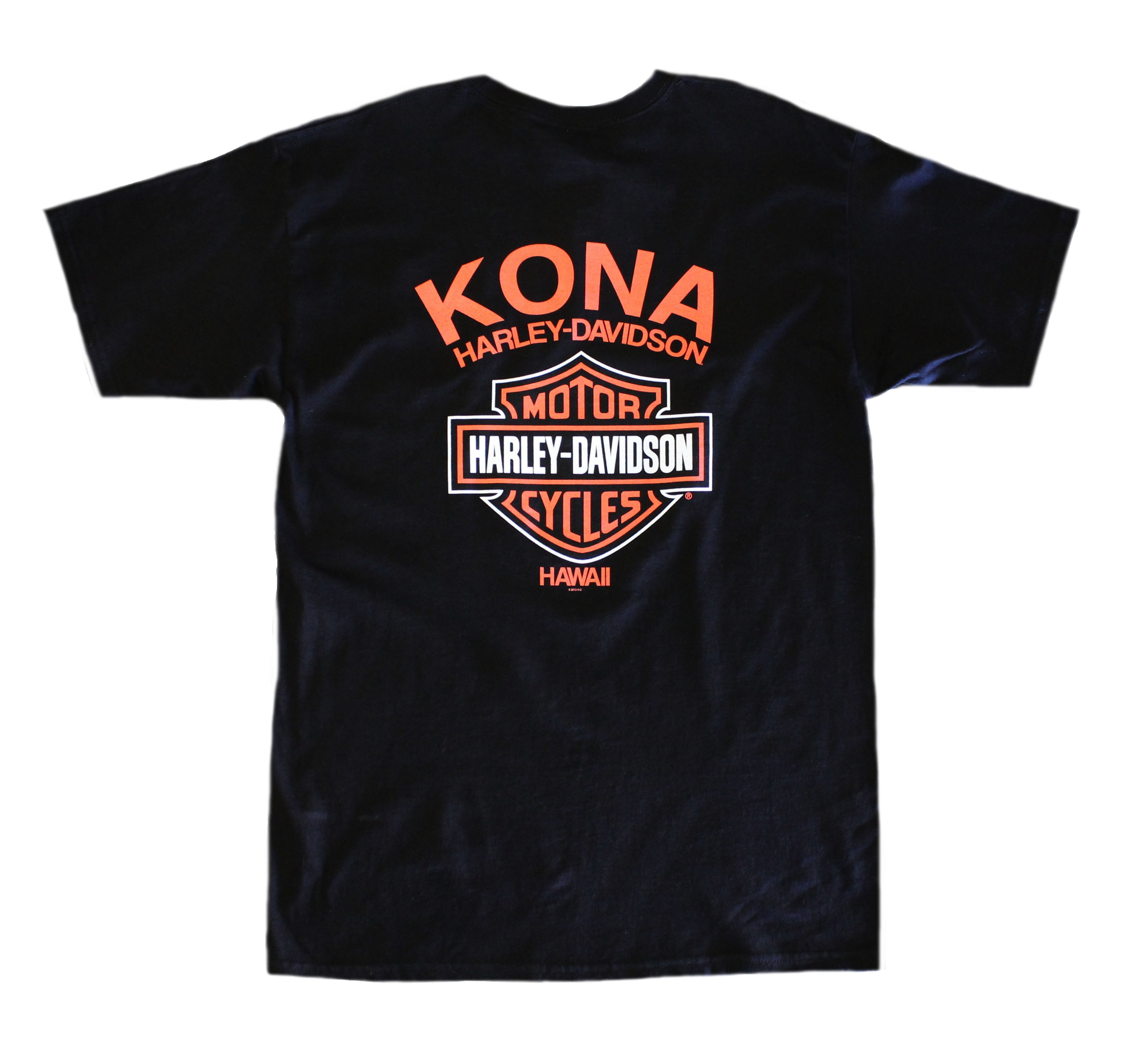 Harley-Davidson Men's Kona Original Orange Logo Black T-Shirt