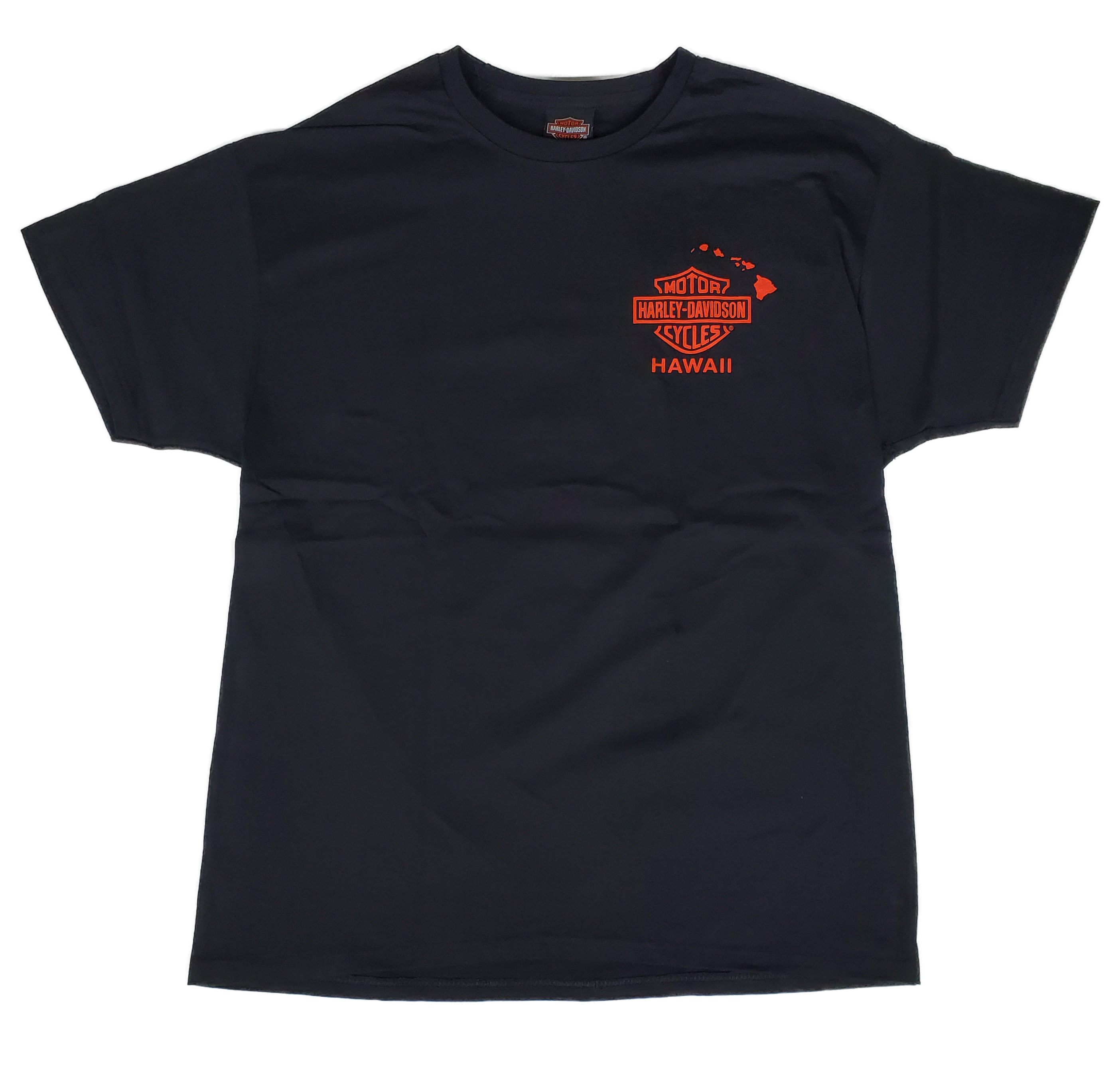 Harley-Davidson Men's Kona Original Orange Logo Black T-Shirt