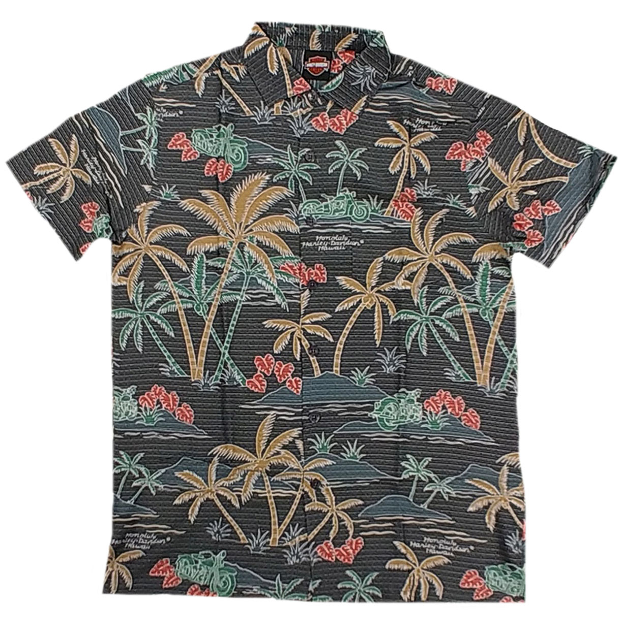 Harley-Davidson アロハシャツ Sサイズ ハワイ製 Harley-Davidson Men's Island Shades II Aloha Shirt