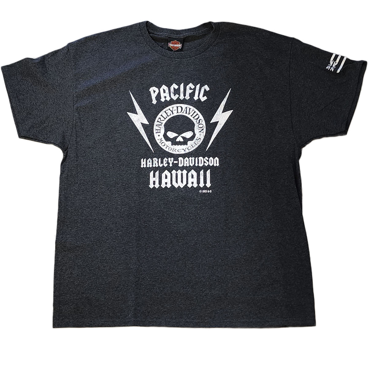 Harley-Davidson Men's Maui Bolt Charcoal T-shirt