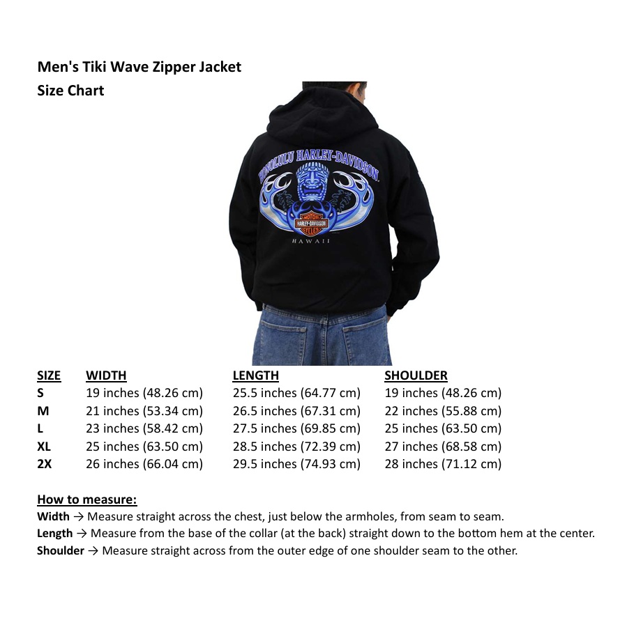 Harley-Davidson Men's Tiki Wave Zip-up Hoodie