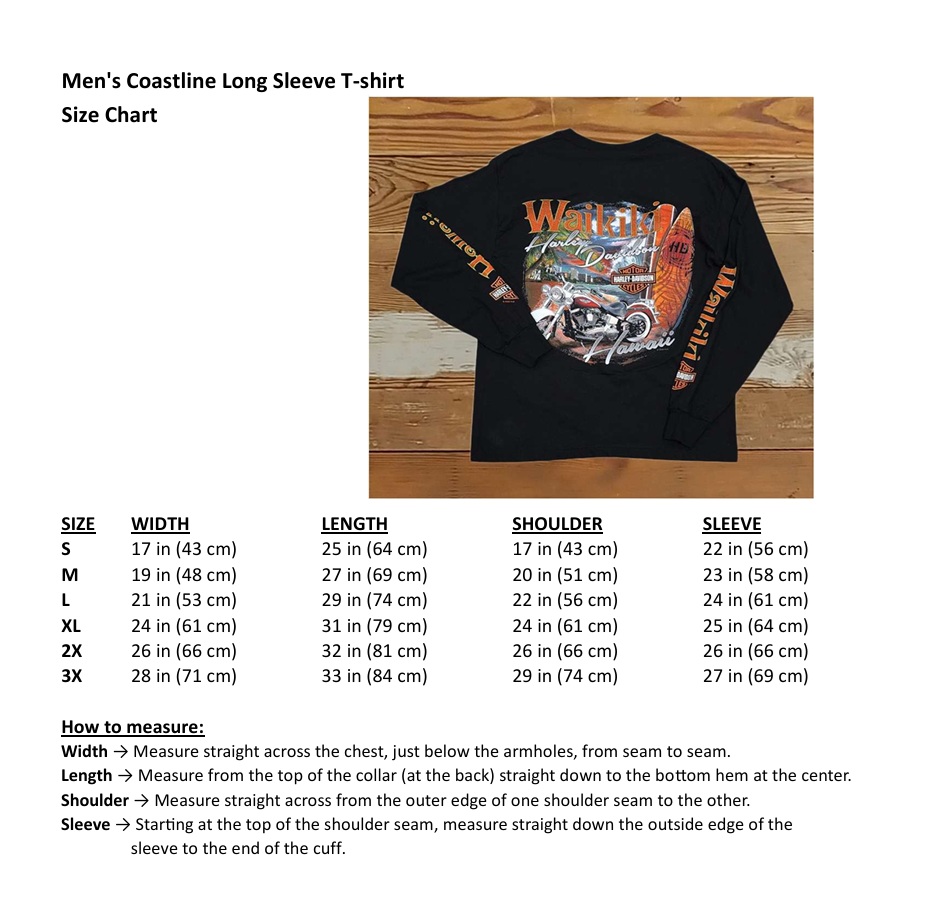 Harley-Davidson Men's Coastline Long Sleeve T-Shirt - Black
