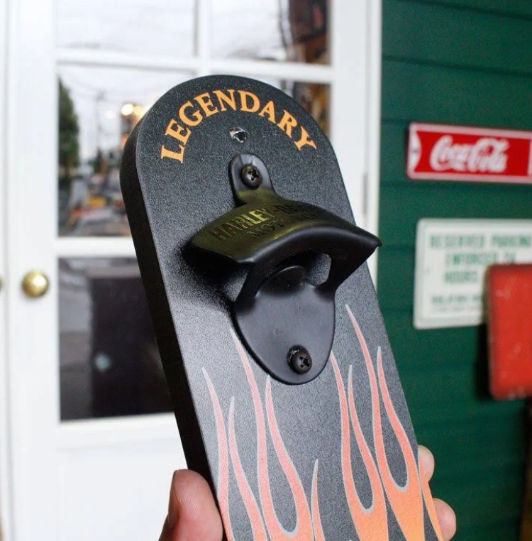 Harley-Davidson Flames Wall Mount Bottle Opener