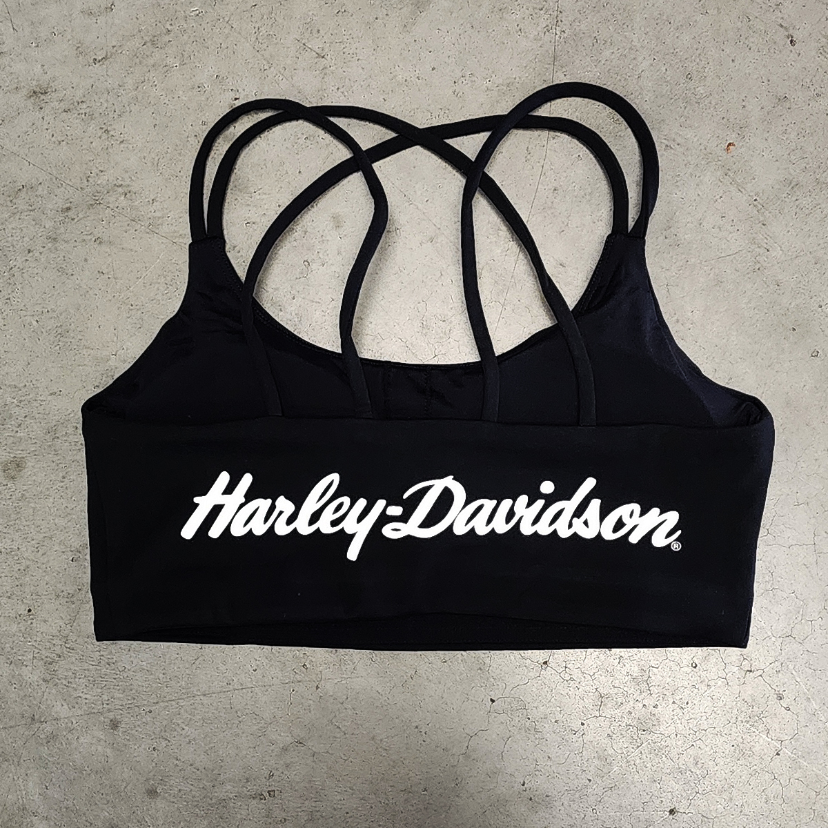 Harley-Davidson Women's X-Back Strappy Sports Top with Removable Cups