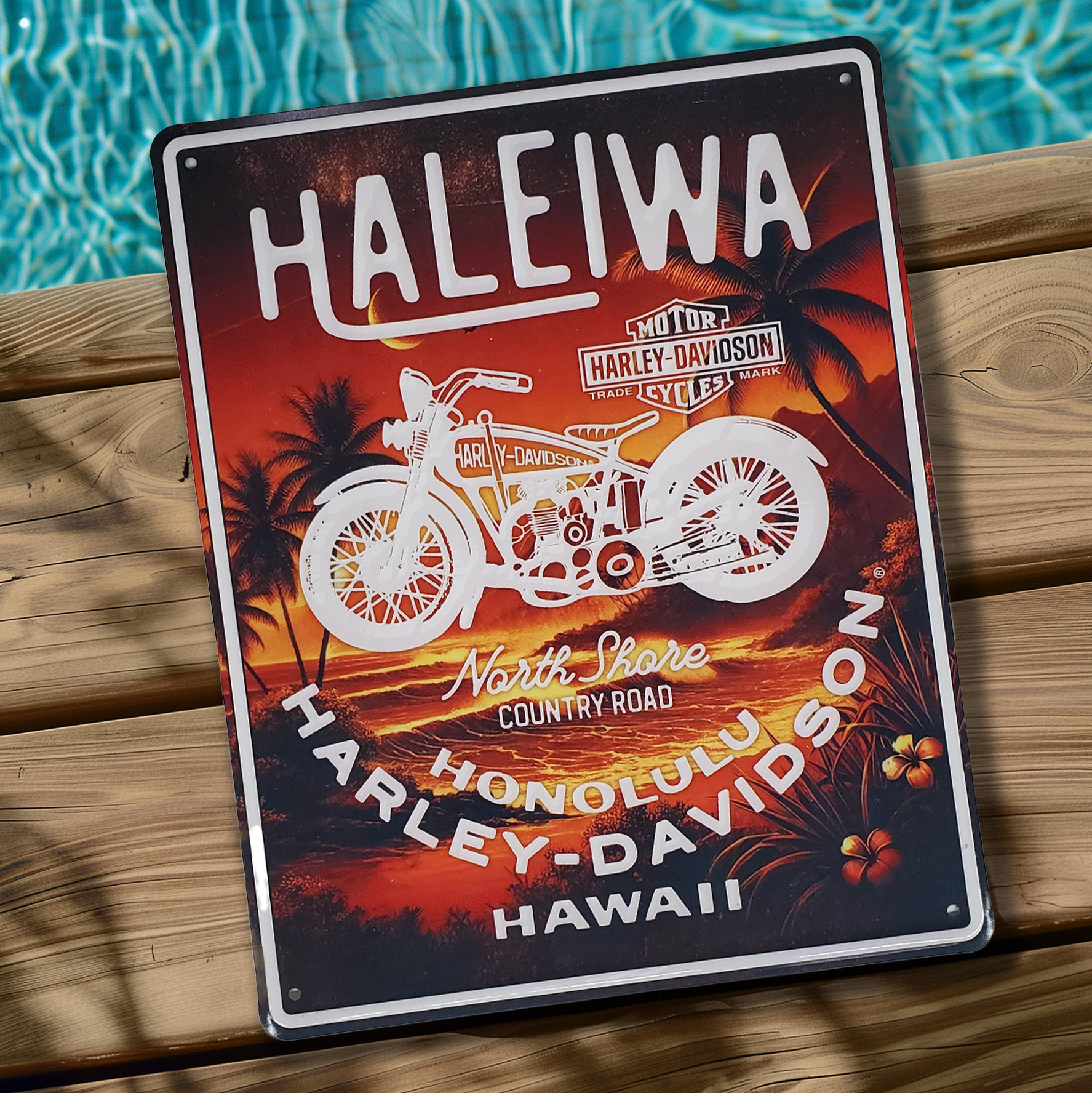 Harley-Davidson Country Road Tin Sign