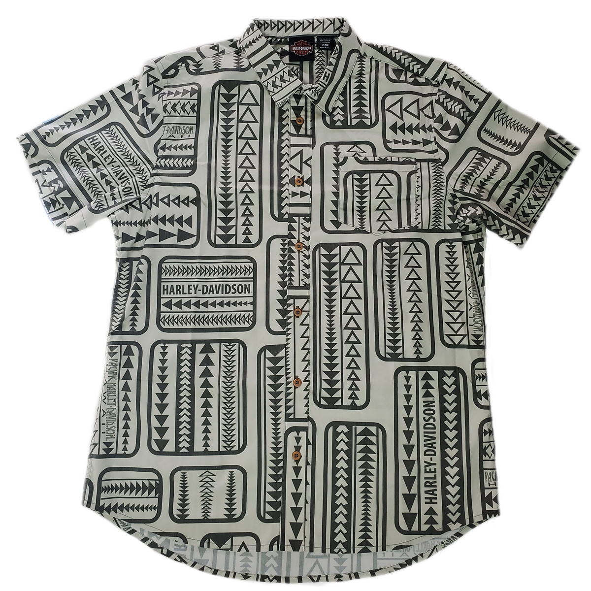 aloha⭐︎ Harley-Davidson Men's All Directions Aloha Shirt (Tailored Fit)