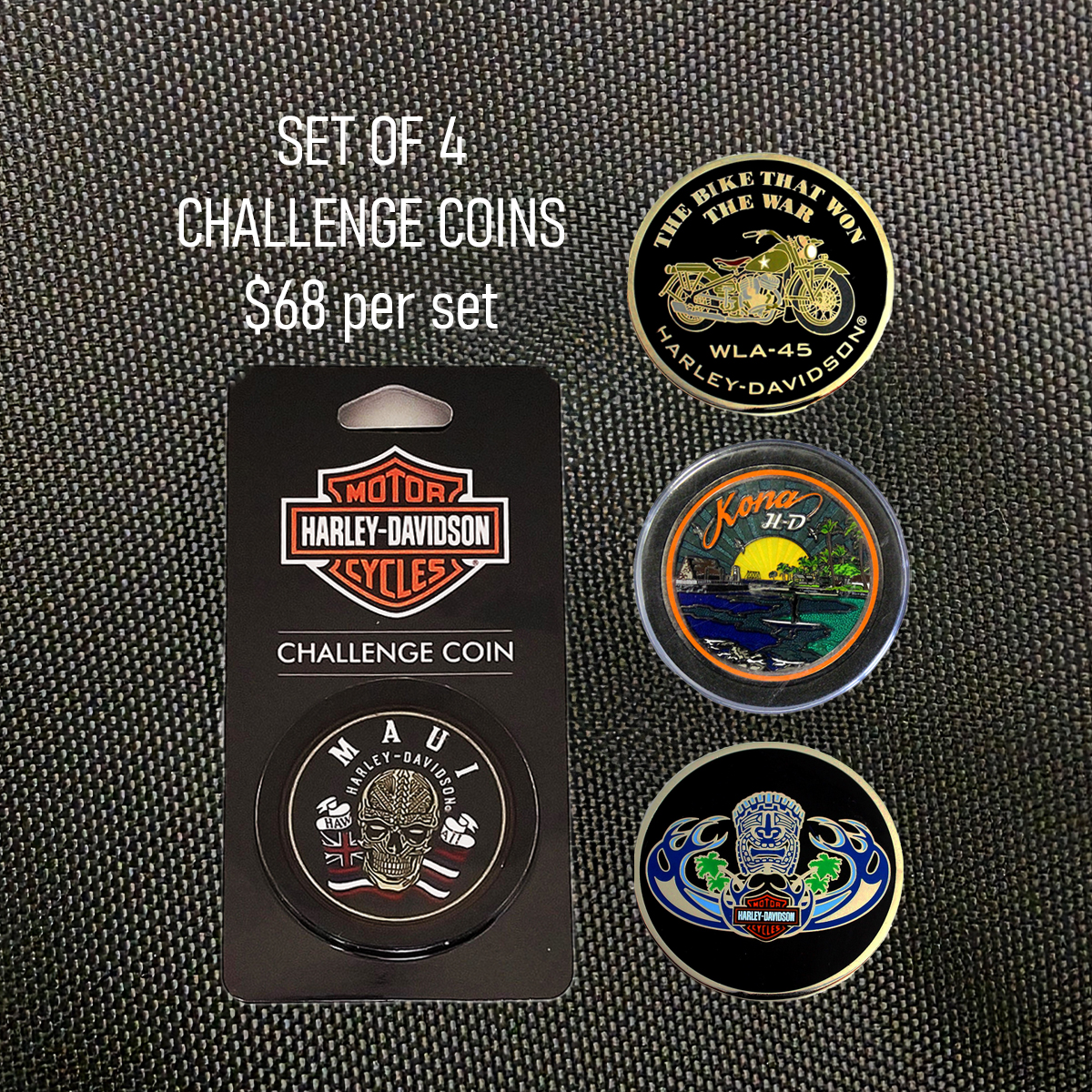 Harley-Davidson チップ11枚セット Harley-Davidson Hawaii Exclusive Challenge Coins - Set of 4