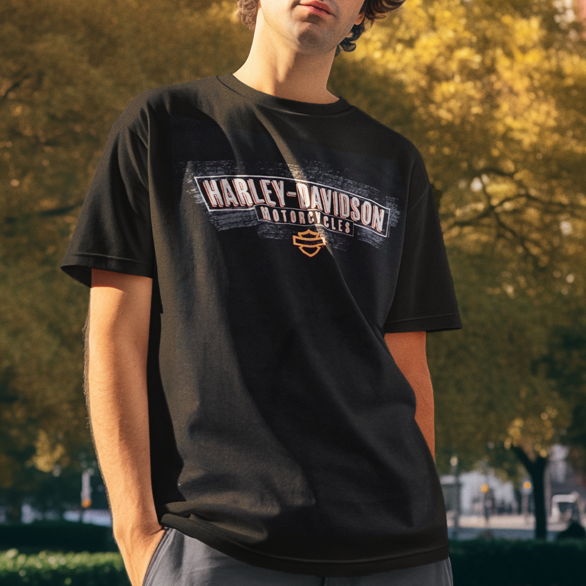 Harley-Davidson Men's Box Curve T-Shirt – Black | Honolulu H-D Hawaii
