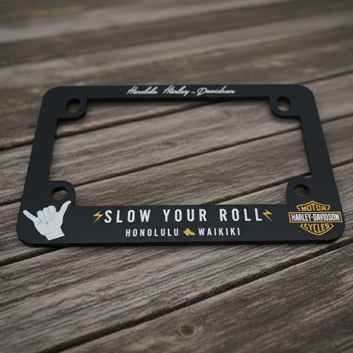 Harley-Davidson Slow Your Roll License Plate Frame
