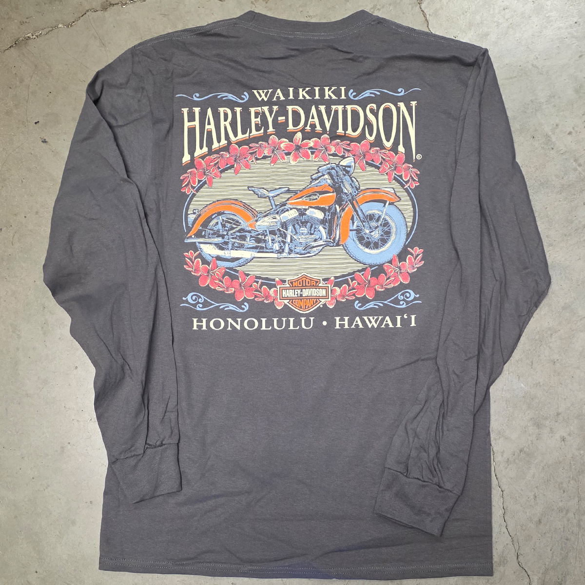 Harley-Davidson ロンT 袖プリ ワーナー・ブラザース Harley-Davidson Men's Plumeria Long-Sleeve T-Shirt