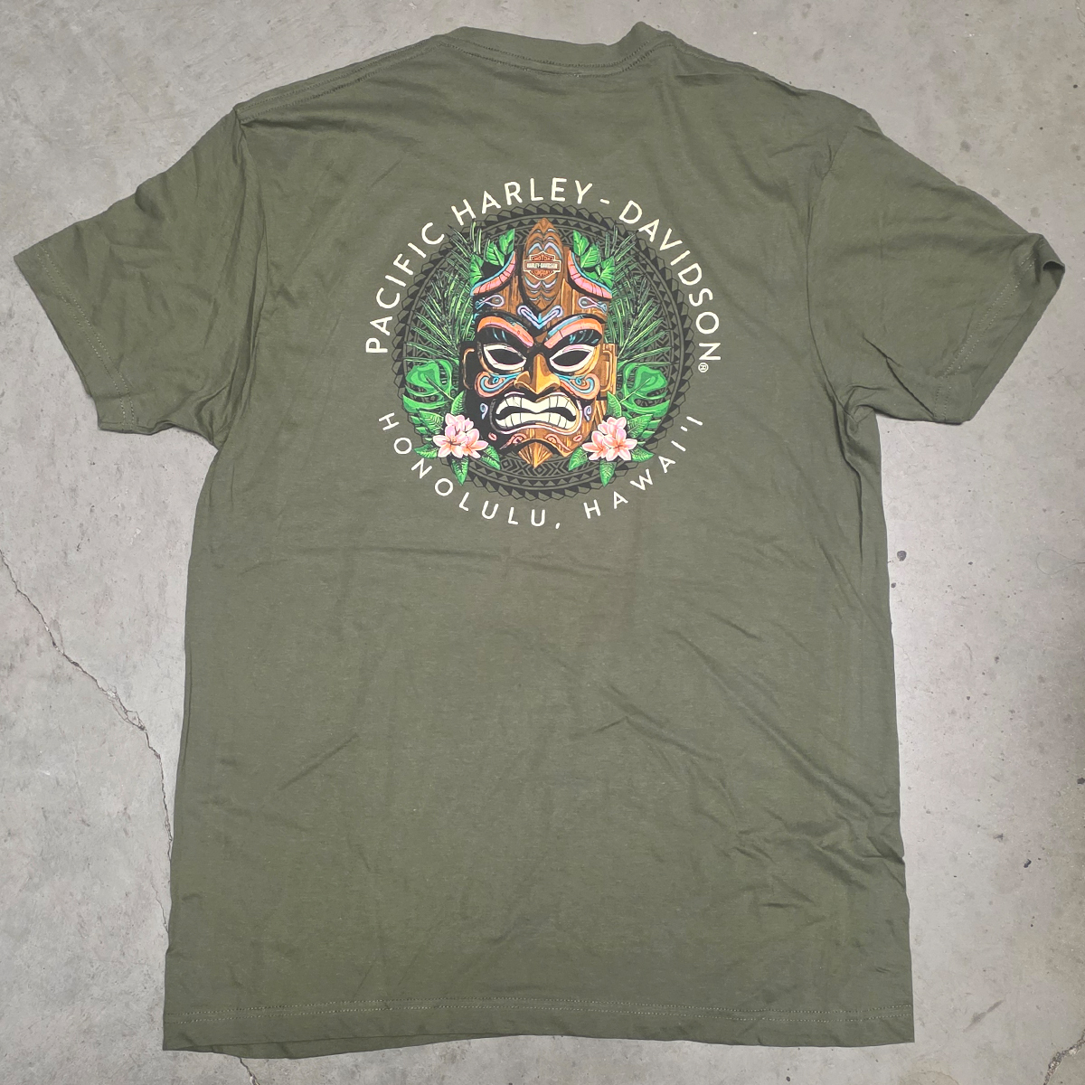 Harley-Davidson Men's Tiki Mask T-Shirt – Military Green | Pacific