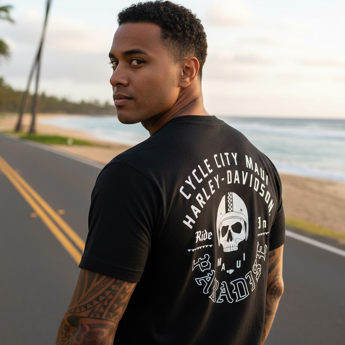Harley-Davidson Men's Maui Ride In Paradise T-Shirt – Black | Maui