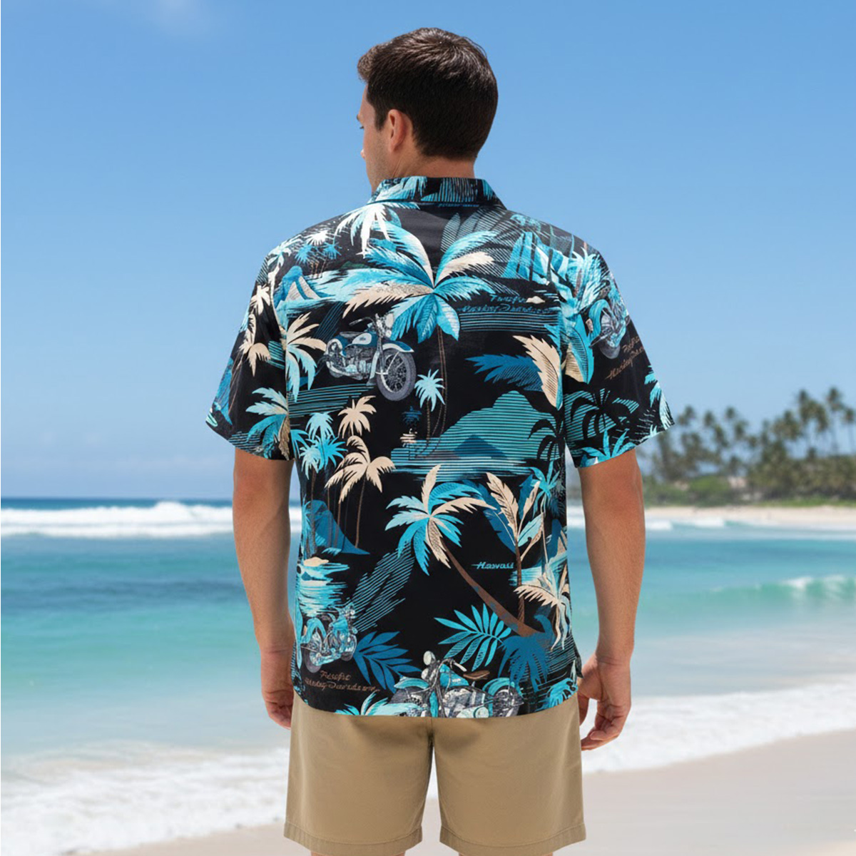 Harley-Davidson Men's Black Paradise Ride Polo Shirt – Designed by