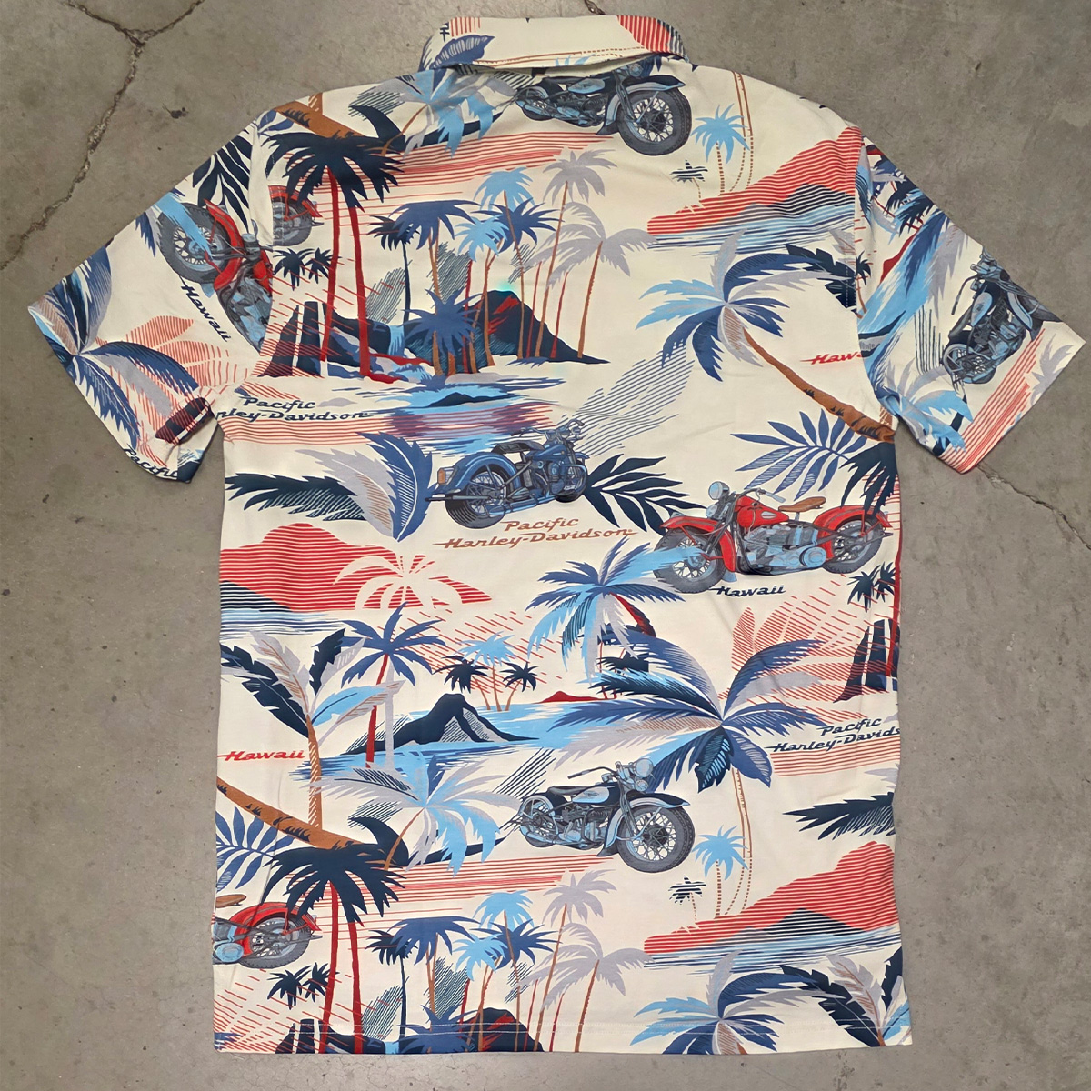 Harley-Davidson Men's Natural Paradise Ride Polo Shirt – Designed
