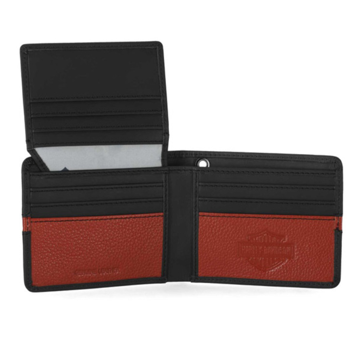Harley-Davidson Men's Center Block Passcase Bi-Fold Leather Wallet