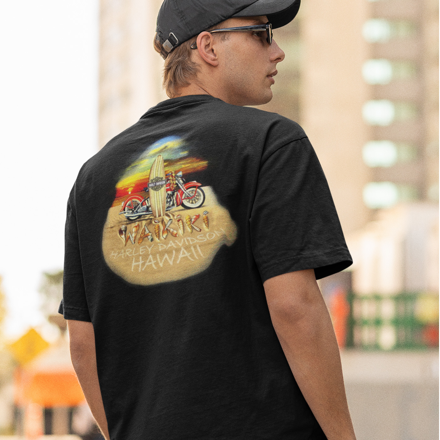 Waikiki Surfboard Harley-Davidson T-shirt