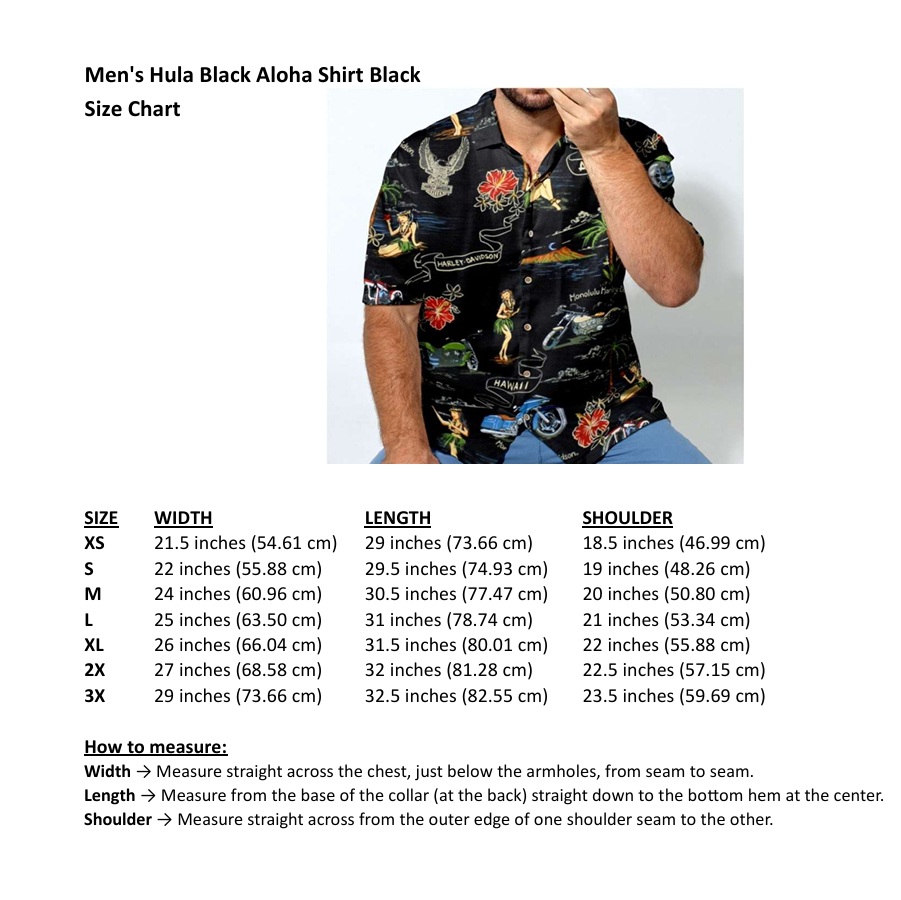 Harley-Davidson Men's Black Hula Hawaii Exclusive Button-Up Aloha