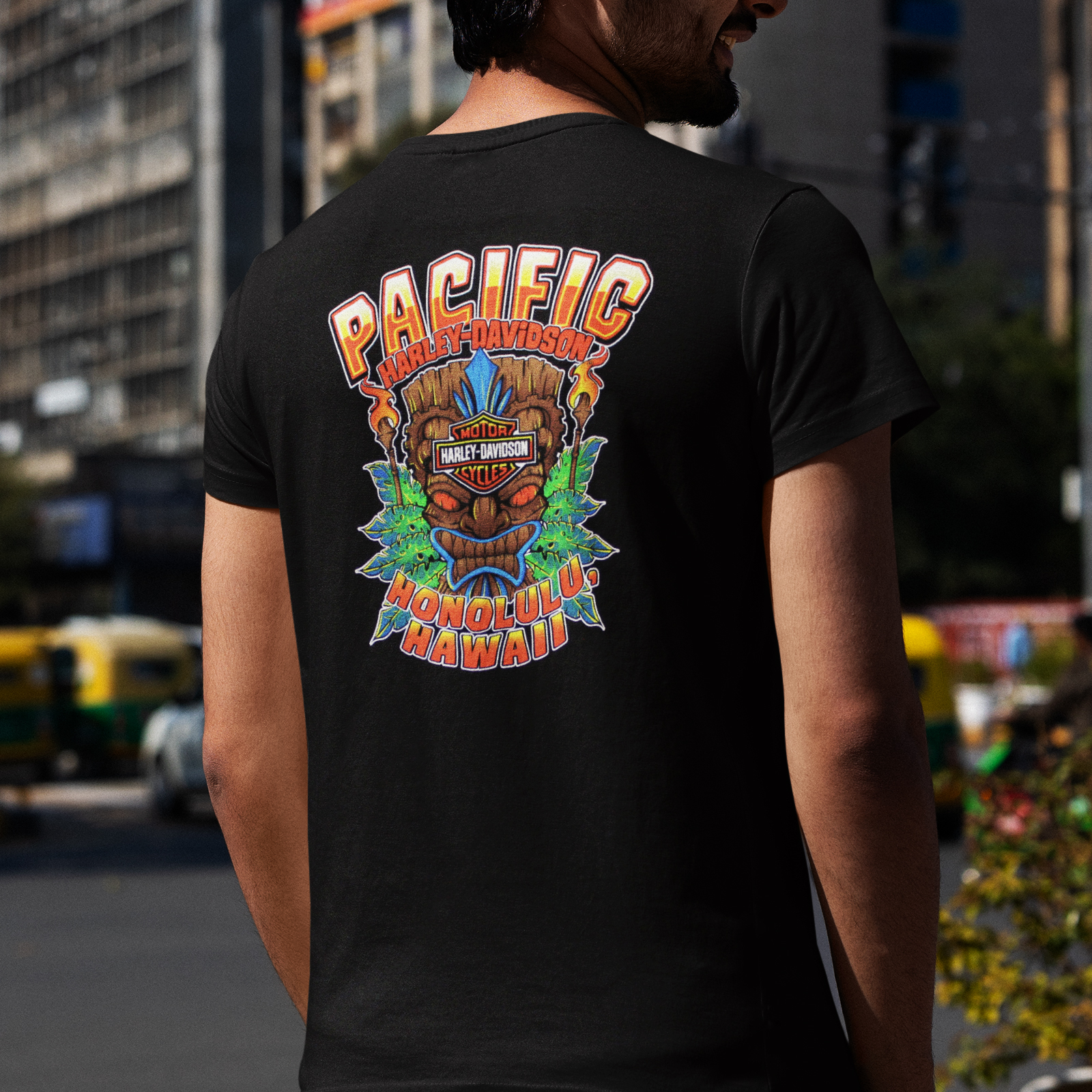 Tiki Leaves Harley-Davidson T-shirt