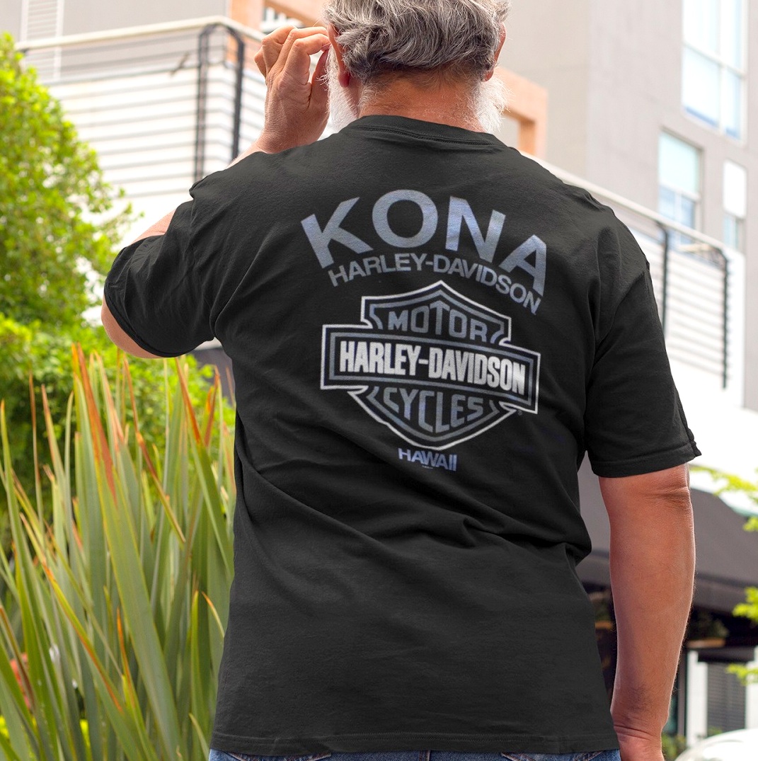 Harley-Davidson Men's Kona Original Gunmetal Logo Black T-Shirt