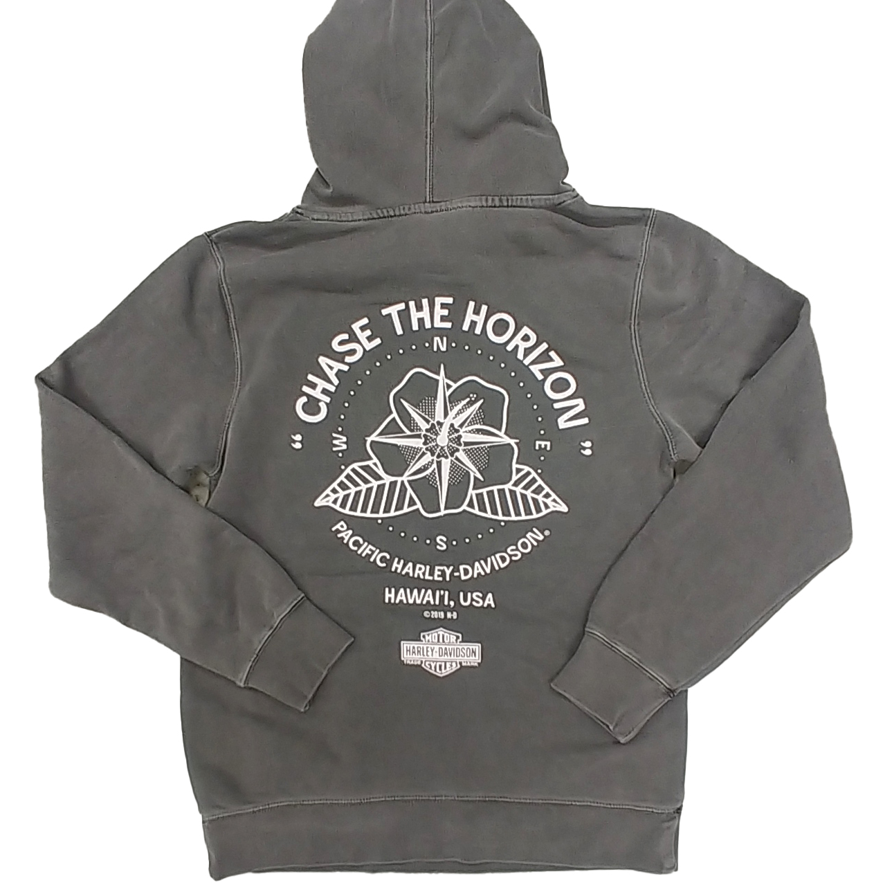 パーカー・フーディ Harley Davidson Pigment Dying Two Wheels Hoodie Charcoal HH1 Harley-Davidson® Men's Sweatshirt Willie G Skull H-D