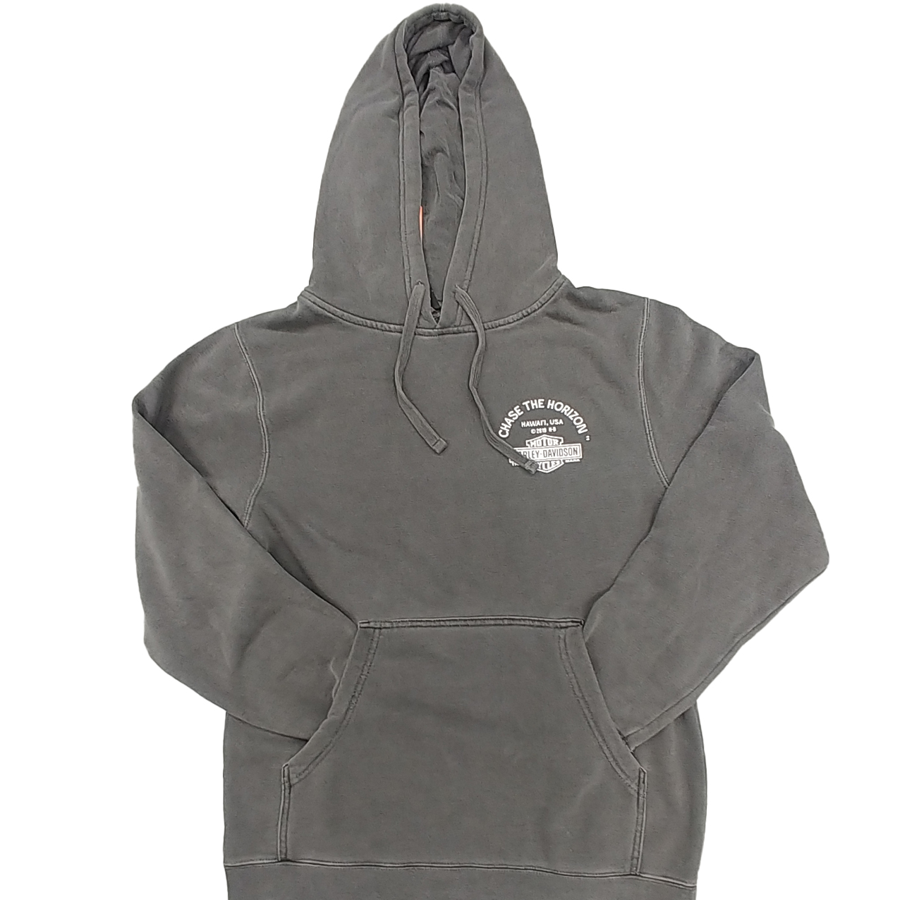 パーカー・フーディ Harley Davidson Pigment Dying Two Wheels Hoodie Charcoal HH1 Harley-Davidson® Men's Sweatshirt Willie G Skull H-D