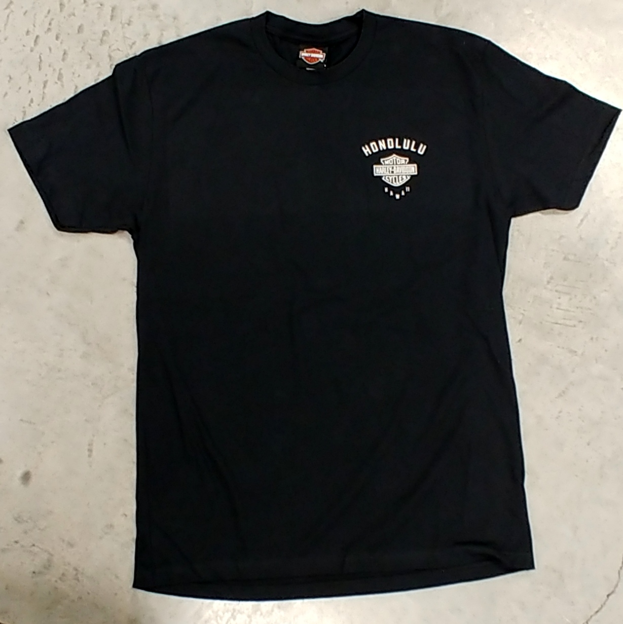 【ショッパー付】 HONOLULU HARLEY-DAVIDSON Tシャツ Vtg. Pacific Honolulu Hawaii Harley Davidson Men's Teal