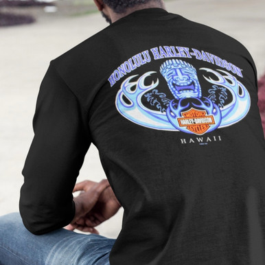Tiki Wave Harley-Davidson Long Sleeve T-shirt