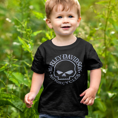 Harley Davidson ★【ウォッシュ Tシャツ】Willie G. Skull Harley-Davidson® Men's T-Shirt, Hand Made Willie G Skull