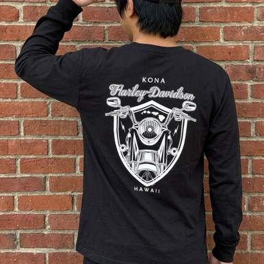 Harley-Davidson Adventure Garage Tシャツ L Harley-Davidson Men's Kona Vintage Garage Long Sleeve T-Shirt