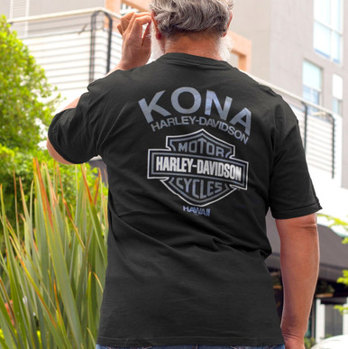 Harley-Davidson Men's Kona Original Gunmetal Logo T-Shirt – Black