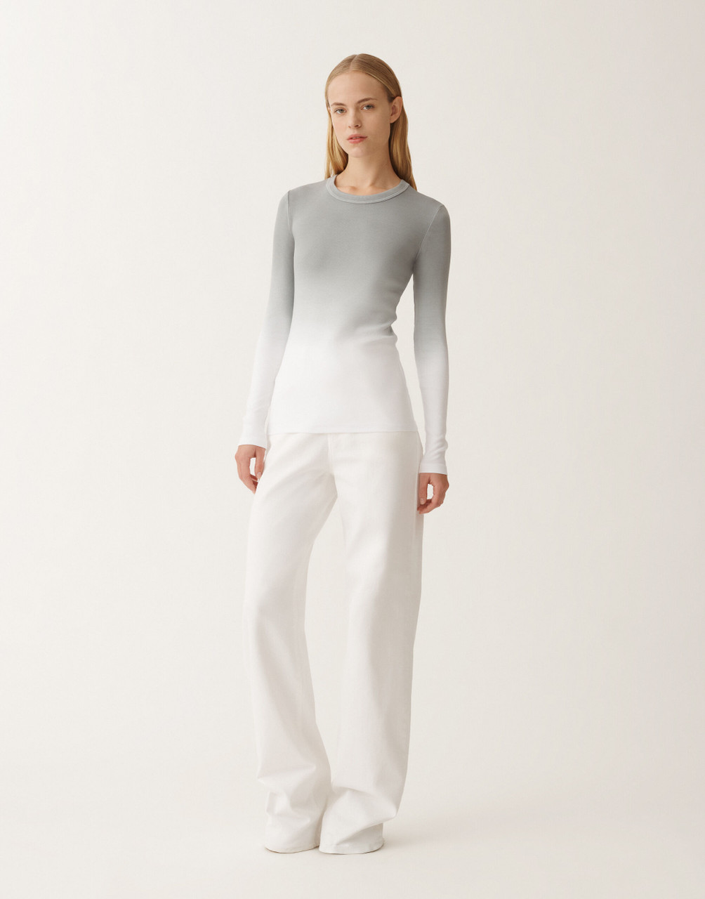 Fabiana Filippi Gradient-Print Jersey T-Shirt in Ash Fabiana Filippi Gradient-Print Jersey T-Shirt in Ash