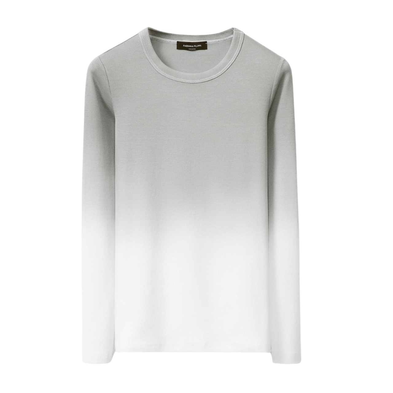 Fabiana Filippi Gradient-Print Jersey T-Shirt in Ash Fabiana Filippi Gradient-Print Jersey T-Shirt in Ash