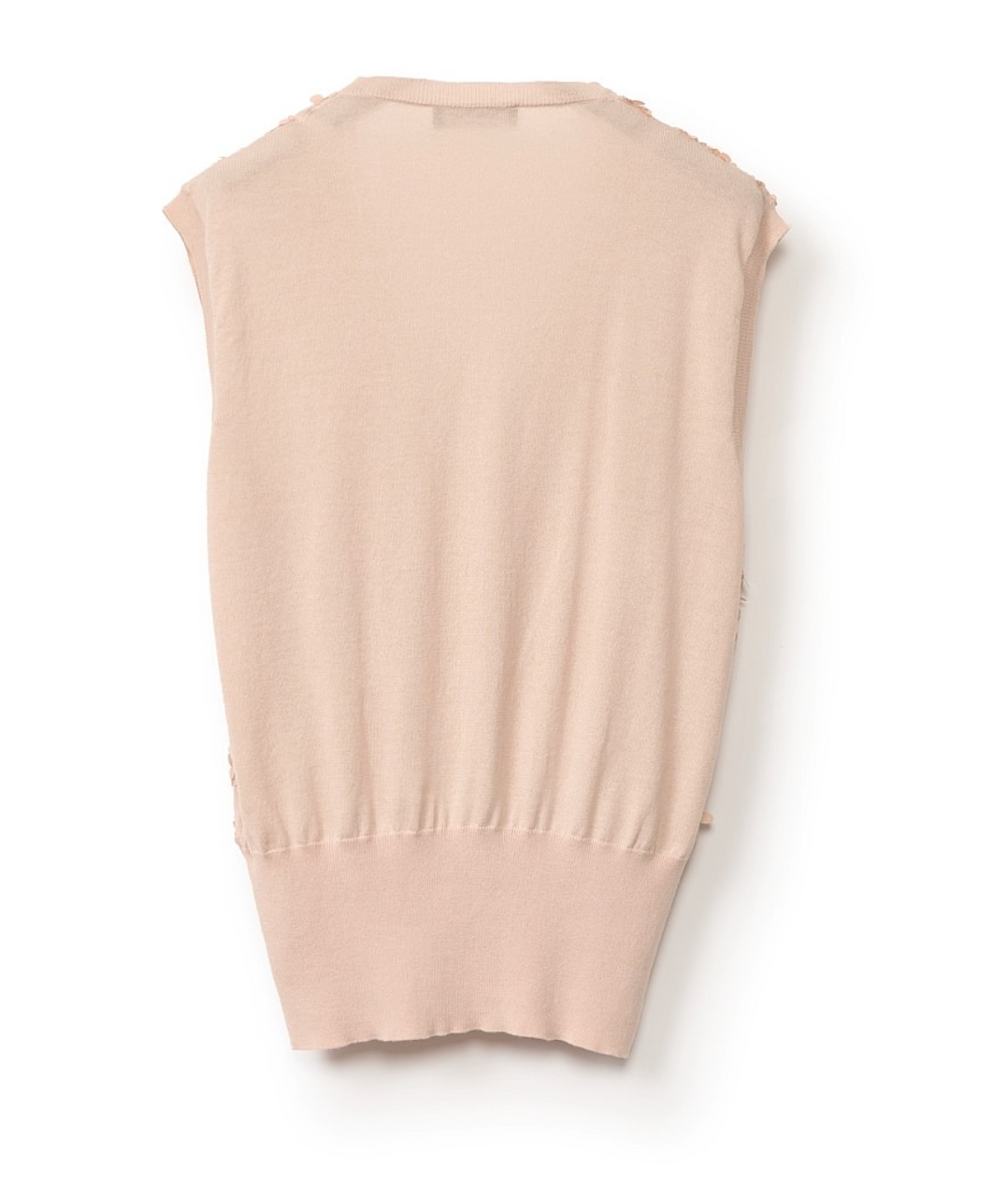 Fabiana Filippi Sequin Wool Cotton Vest in Powder Fabiana Filippi Sequin Wool Cotton Vest in Powder