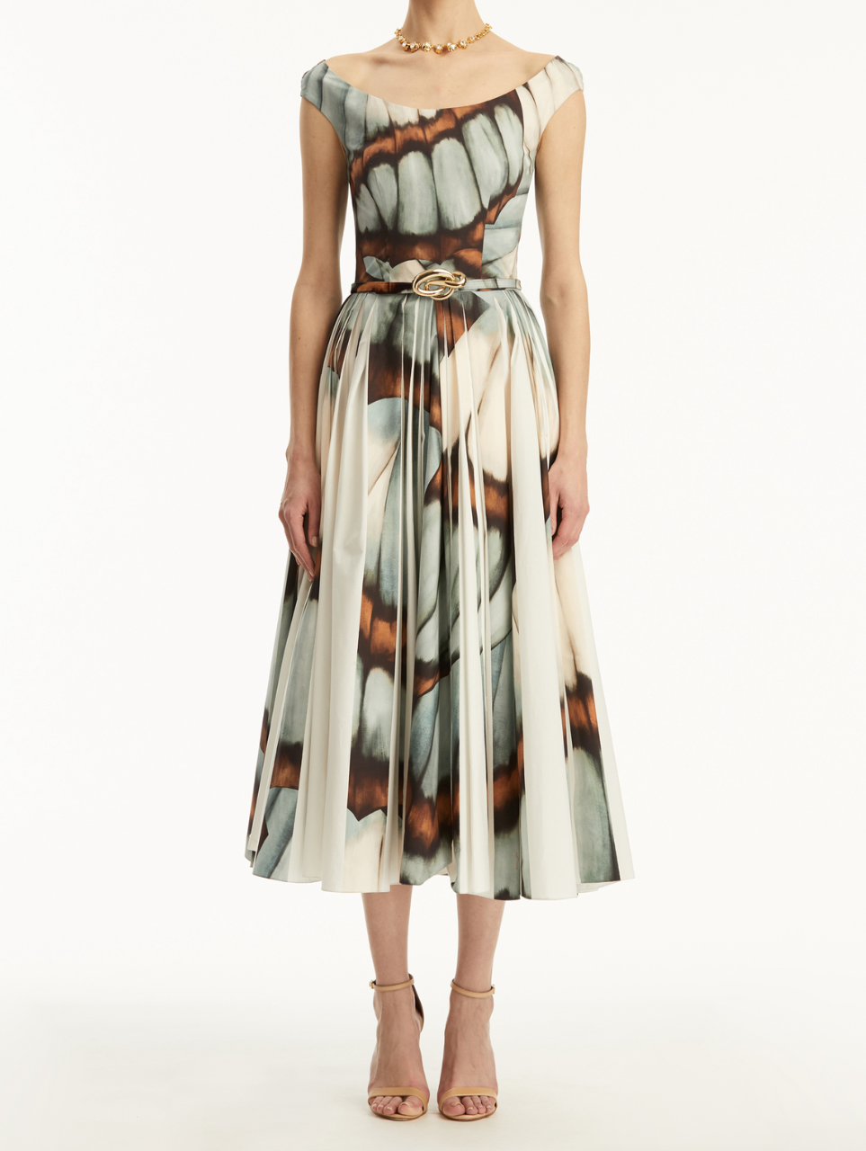 open lace back dress Pleated Halter Midi Dress – Elie Tahari main image 1