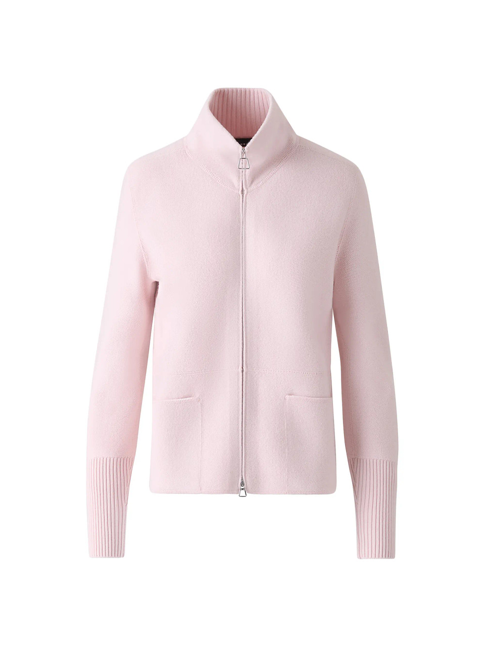 Akris Cashmere Piqué Knit Cardigan in Powder Pink