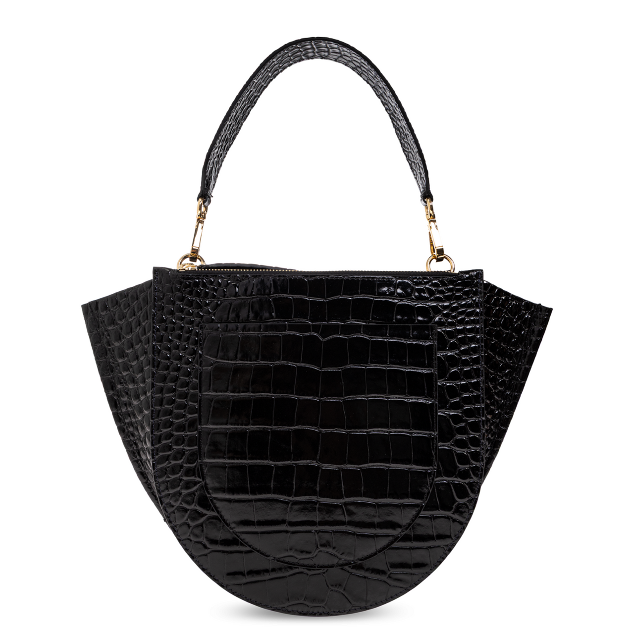ショルダーバッグ・ポシェット WANDLER SS25 HORTENSIA MEDIUM BAG (20110 000021 3200) Wandler Hortensia Medium Bag in Black Croco