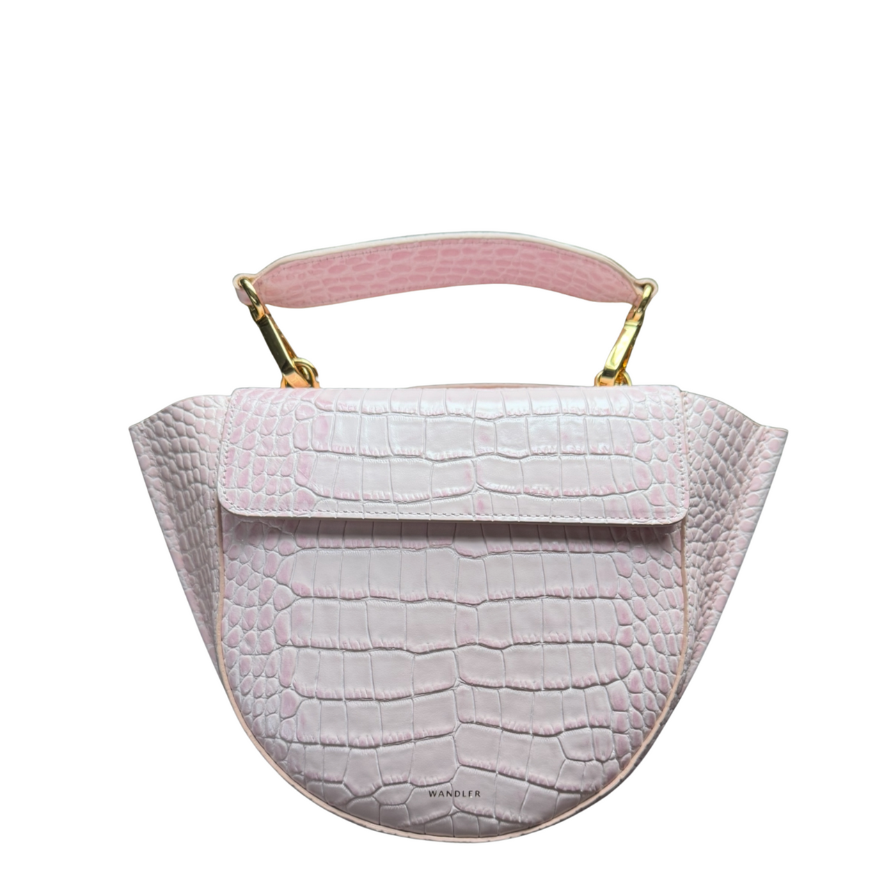 Wandler Hortensia Mini Bag in Rose Croco
