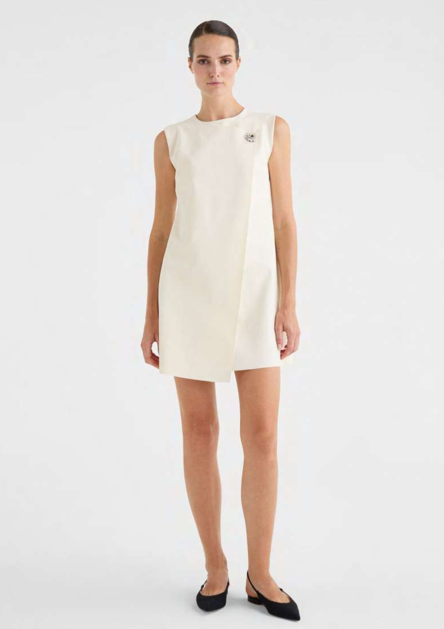 chiara boni short dresses Chiara Boni La Petite Robe Willa Short Velvet Dress in Holly Green, Size 42